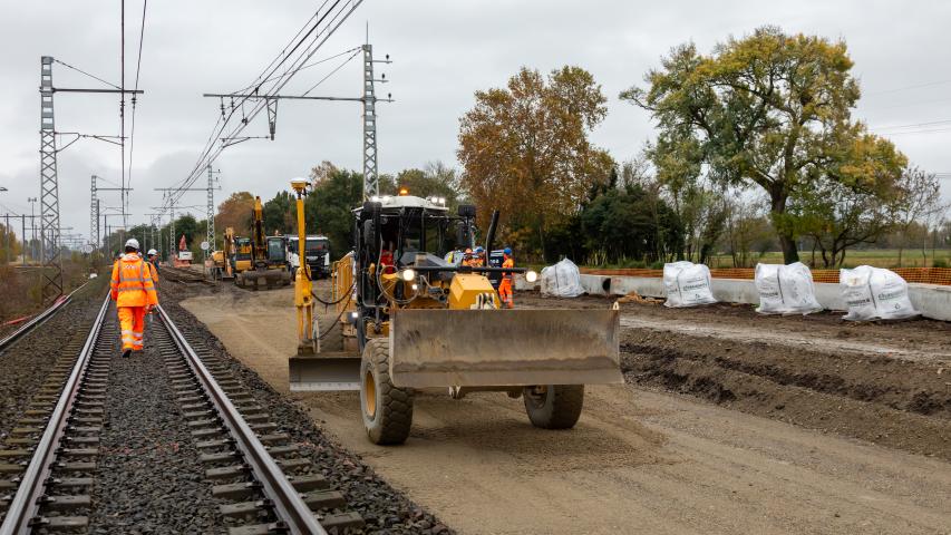 Travaux gare de Castelnau d'Estretefonds